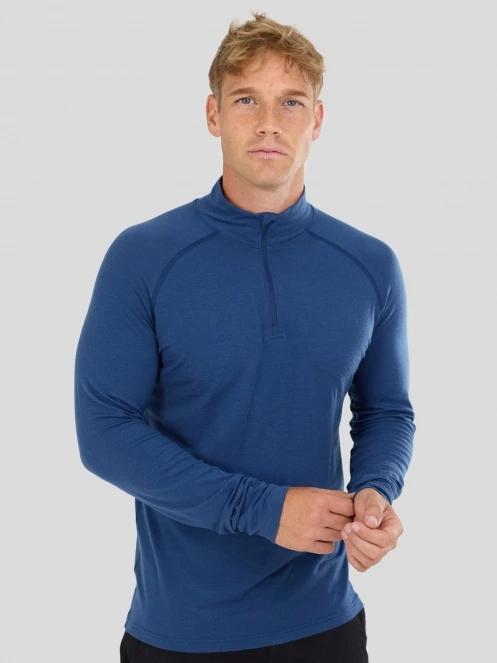 Fundango Temuka Merino Halfzip męski koszulka bieliźniana niebieski 5