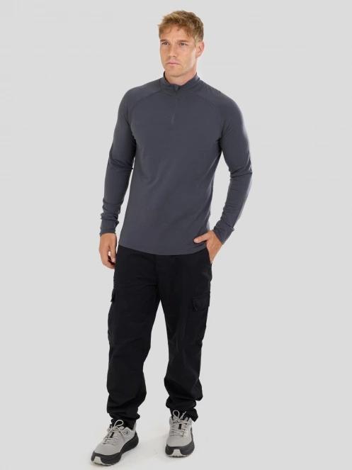 Fundango Temuka Merino Halfzip męski koszulka bieliźniana szary 4