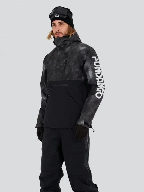 Fundango Tilbury ECO Logo Anorak męski kurtka narciarska czarny 2