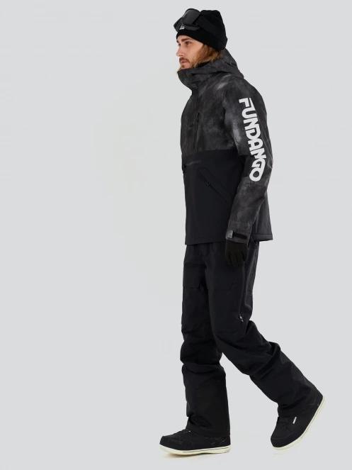 Fundango Tilbury ECO Logo Anorak męski kurtka narciarska czarny 4