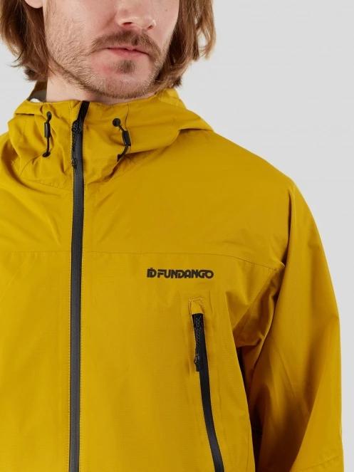 Fundango Piorini II  Waterproof Jacket męski plaszcz przeciwdeszczowy żółty 5