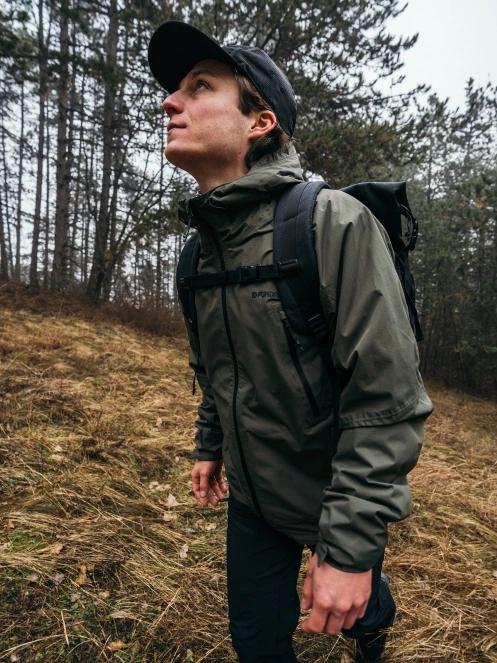 Fundango Piorini II  Waterproof Jacket męski plaszcz przeciwdeszczowy oliwka 13