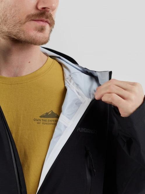 Fundango Piorini II  Waterproof Jacket męski plaszcz przeciwdeszczowy czarny 9