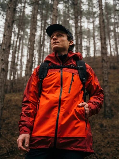 Fundango Levy 3L Jacket męski kurtka przeciwdeszczowa czerwony 13