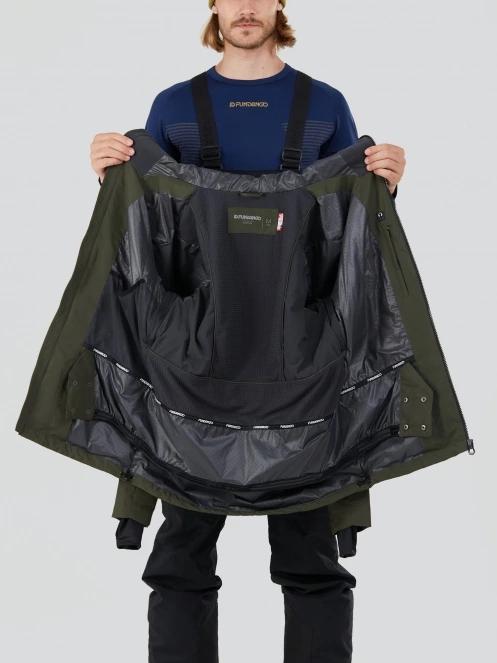 Fundango Rigel ECO 3L Jacket męski kurtka narciarska oliwka 5