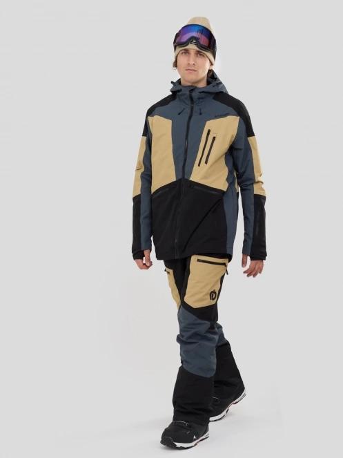 Fundango Rigel ECO 3L Jacket męski kurtka przeciwdeszczowa piasek 6