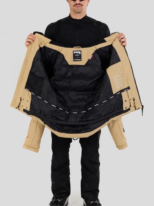 Fundango Portage Padded Jacket męski pikowana kurtka narciarska piasek 5