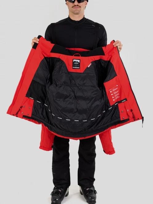 Fundango Portage Padded Jacket męski pikowana kurtka narciarska czerwony 5