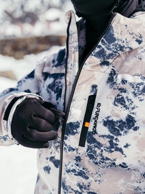Fundango Portage Padded Jacket męski pikowana kurtka narciarska piasek 11
