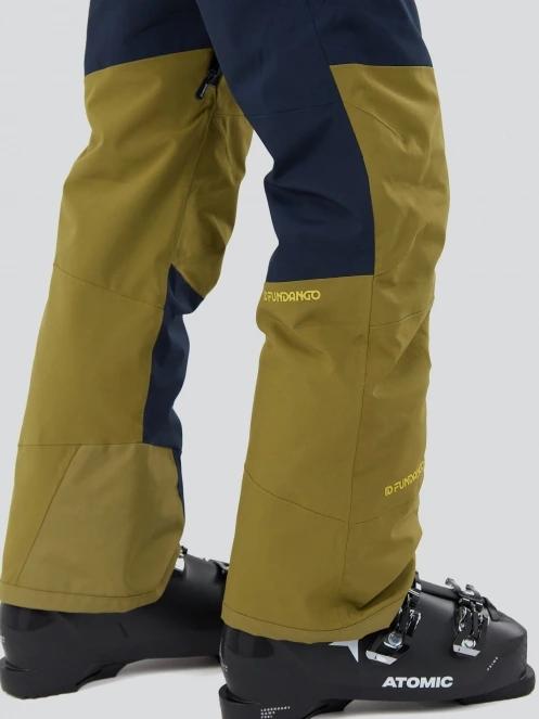 Fundango Teak Colourblock Pants męski spodnie narciarskie zielony 7
