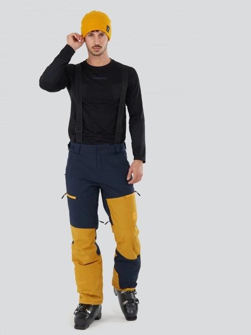 Fundango Teak Colourblock Pants męski spodnie narciarskie żółty 4