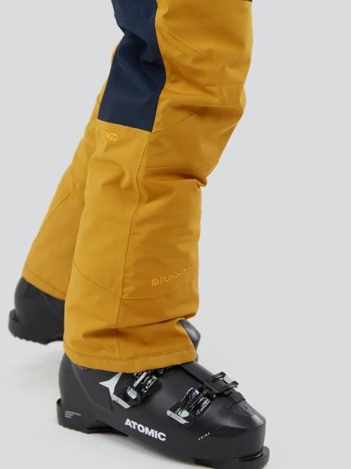 Fundango Teak Colourblock Pants męski spodnie narciarskie żółty 5