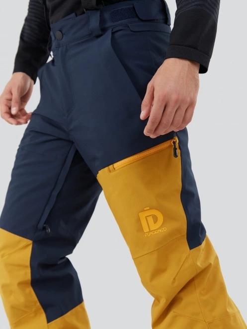 Fundango Teak Colourblock Pants męski spodnie narciarskie żółty 7