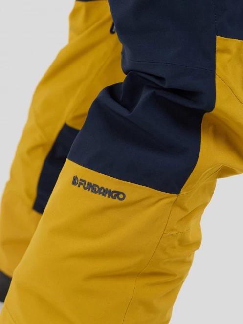 Fundango Teak Colourblock Pants męski spodnie narciarskie żółty 7