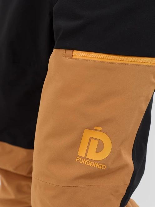 Fundango Teak Colourblock Pants męski spodnie narciarskie brąz 4