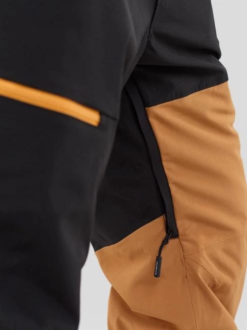 Fundango Teak Colourblock Pants męski spodnie narciarskie brąz 5