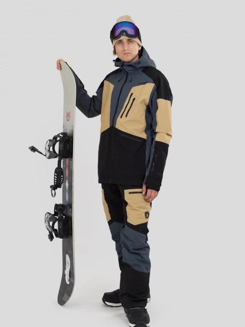 Fundango Nexara ECO 3L Pants męski spodnie narciarskie piasek 4