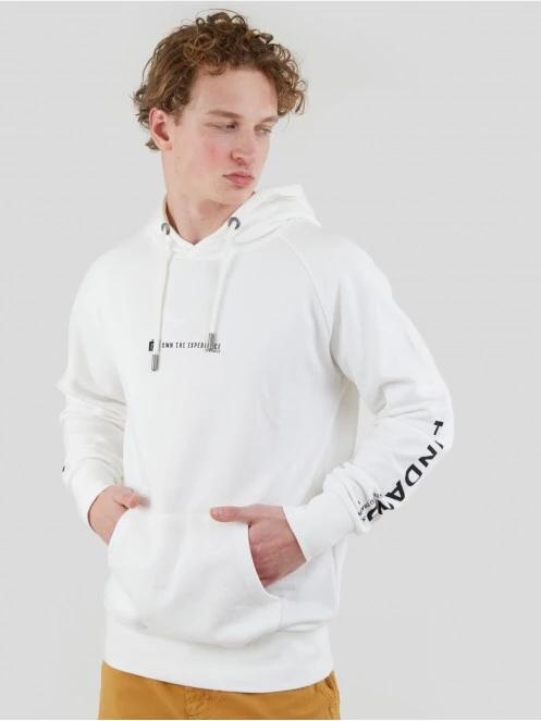 Fundango Talis Hooded Sweatshirt męski sweter z kapturem biały 2
