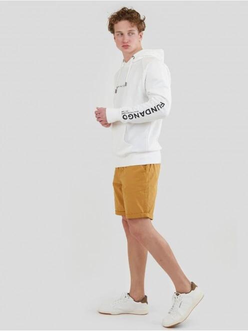 Fundango Talis Hooded Sweatshirt męski sweter z kapturem biały 4