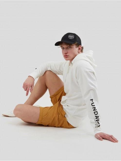 Fundango Talis Hooded Sweatshirt męski sweter z kapturem biały 5