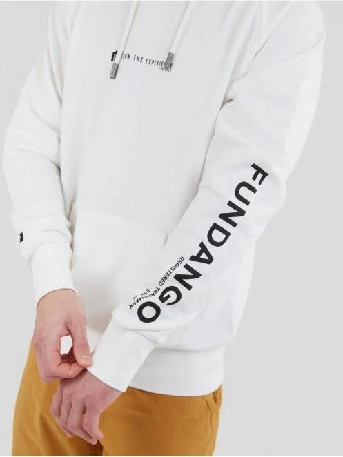 Fundango Talis Hooded Sweatshirt męski sweter z kapturem biały 6