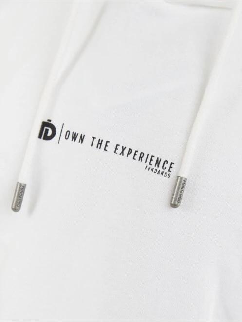 Fundango Talis Hooded Sweatshirt męski sweter z kapturem biały 7