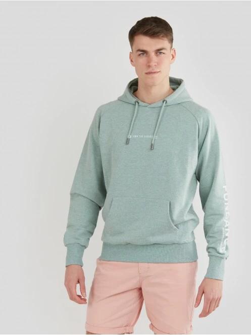 Fundango Talis Hooded Sweatshirt męski sweter z kapturem zielony 2