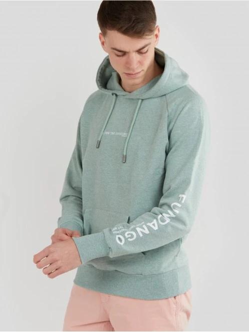 Fundango Talis Hooded Sweatshirt męski sweter z kapturem zielony 4