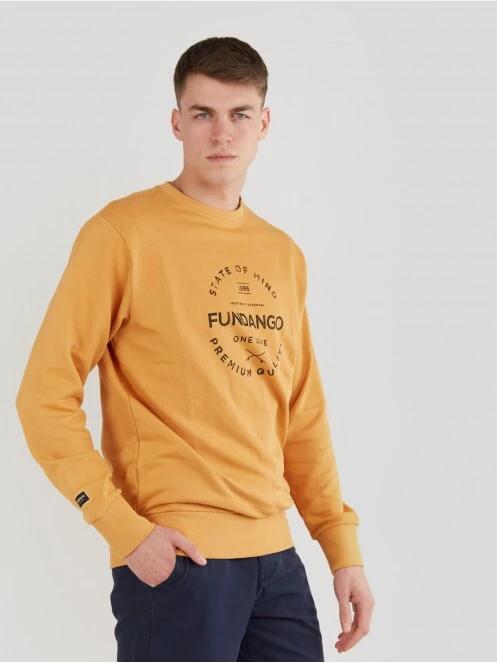 Fundango Warren Sweatshirt męski sweter żółty 2