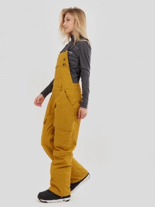 Fundango Sakura Bib Pants damski spodnie narciarskie brąz 4