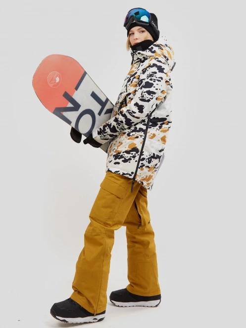 Fundango Sakura Bib Pants damski spodnie narciarskie brąz 5