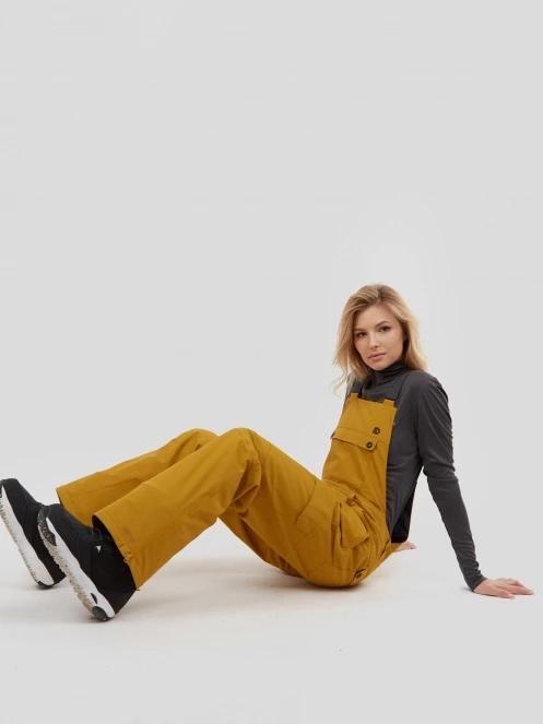 Fundango Sakura Bib Pants damski spodnie narciarskie brąz 6