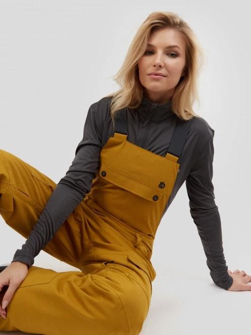 Fundango Sakura Bib Pants damski spodnie narciarskie brąz 7