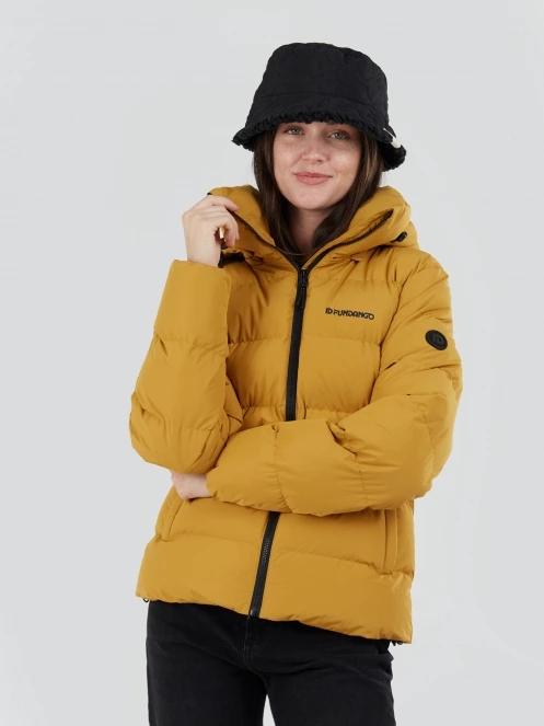 Fundango Amber Padded Jacket damski pikowana kurtka przejściowa żółty 2
