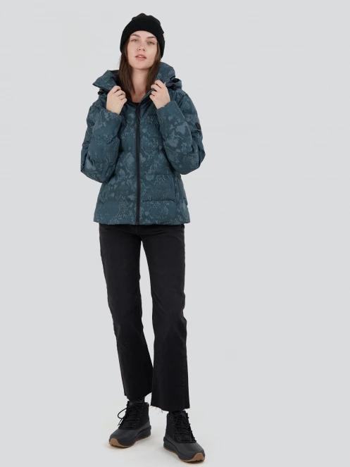 Fundango Amber Padded Jacket damski pikowana kurtka przejściowa zielony 4