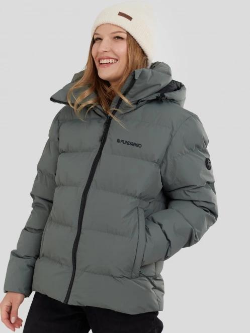 Fundango Amber Padded Jacket damski pikowana kurtka przejściowa zielony 5