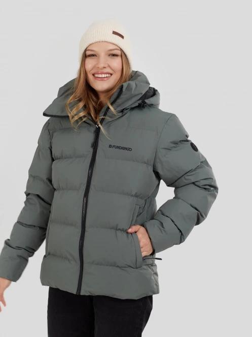 Fundango Amber Padded Jacket damski pikowana kurtka przejściowa zielony 6