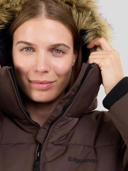 Fundango Meganne Padded Jacket damski kurtka zimowa brąz 7