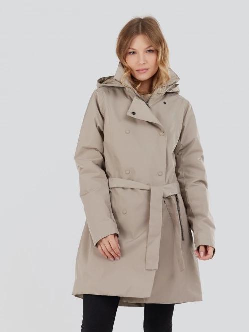 Fundango Charlotte Trenchcoat damski plaszcz przeciwdeszczowy piasek 2