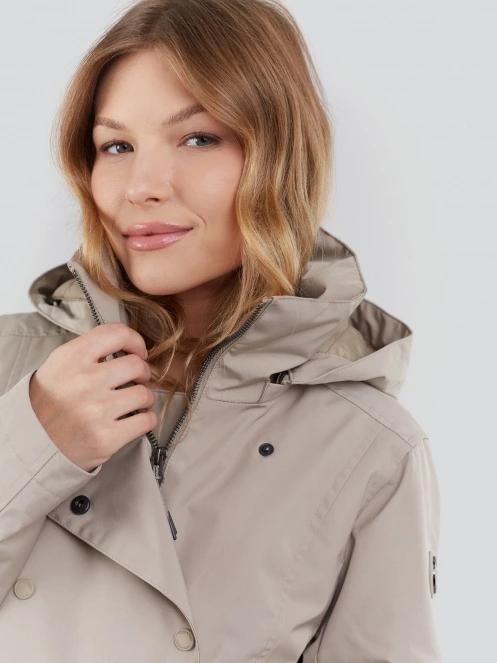 Fundango Charlotte Trenchcoat damski plaszcz przeciwdeszczowy piasek 5