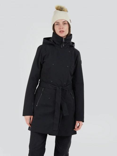 Fundango Charlotte Trenchcoat damski plaszcz przeciwdeszczowy czarny 2