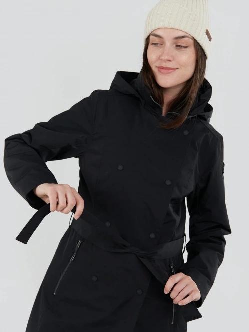 Fundango Charlotte Trenchcoat damski plaszcz przeciwdeszczowy czarny 6
