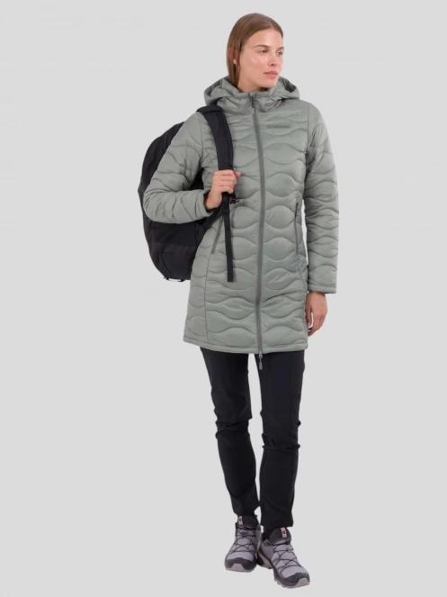 Fundango Nordwave Long Jacket damski pikowana kurtka przejściowa zielony 2