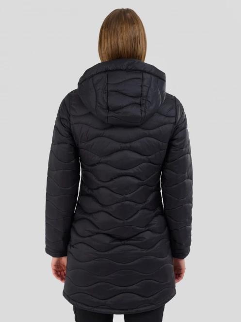 Fundango Nordwave Long Jacket damski pikowana kurtka przejściowa czarny 3