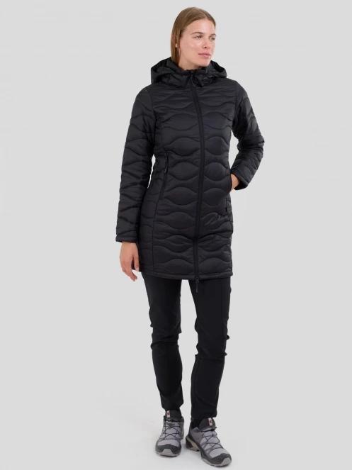 Fundango Nordwave Long Jacket damski pikowana kurtka przejściowa czarny 4