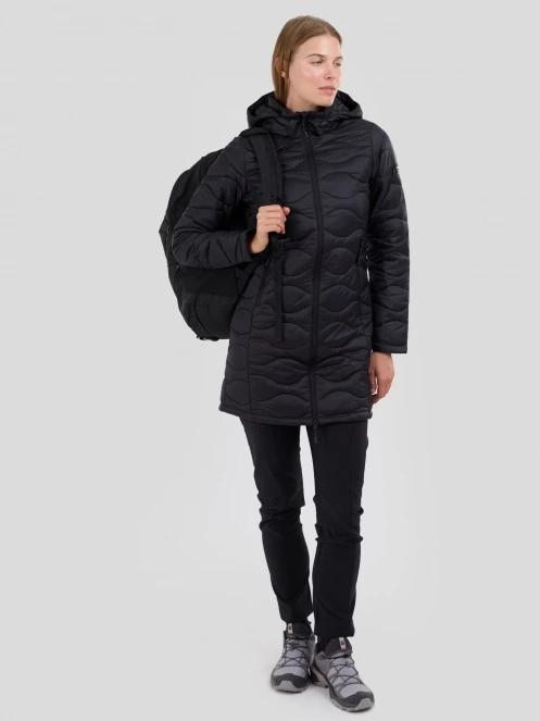 Fundango Nordwave Long Jacket damski pikowana kurtka przejściowa czarny 5