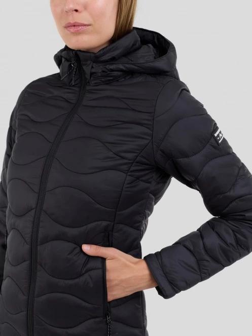 Fundango Nordwave Long Jacket damski pikowana kurtka przejściowa czarny 7