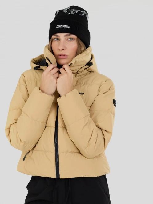 Fundango Amber Cropped Jacket damski pikowana kurtka przejściowa żółty 3
