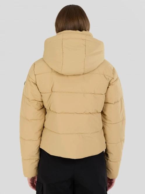Fundango Amber Cropped Jacket damski pikowana kurtka przejściowa żółty 4