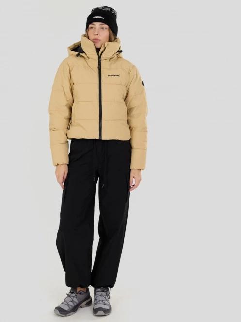 Fundango Amber Cropped Jacket damski pikowana kurtka przejściowa żółty 5